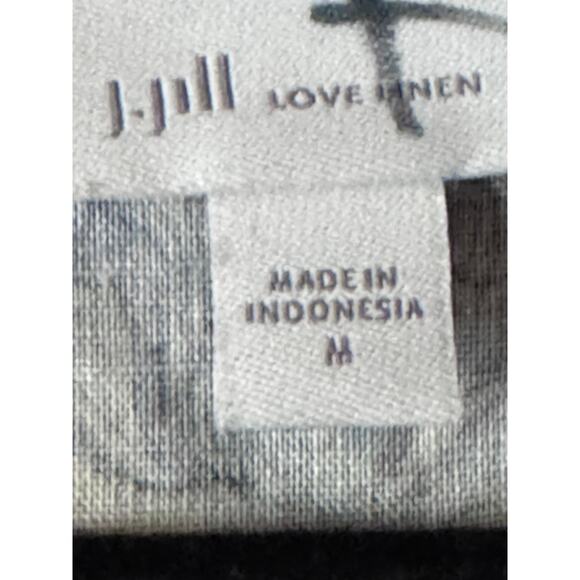 J.Jill Love Linen 100% Linen croqette cottagecore bohemian bell sleeve M PRETTY - Picture 6 of 8